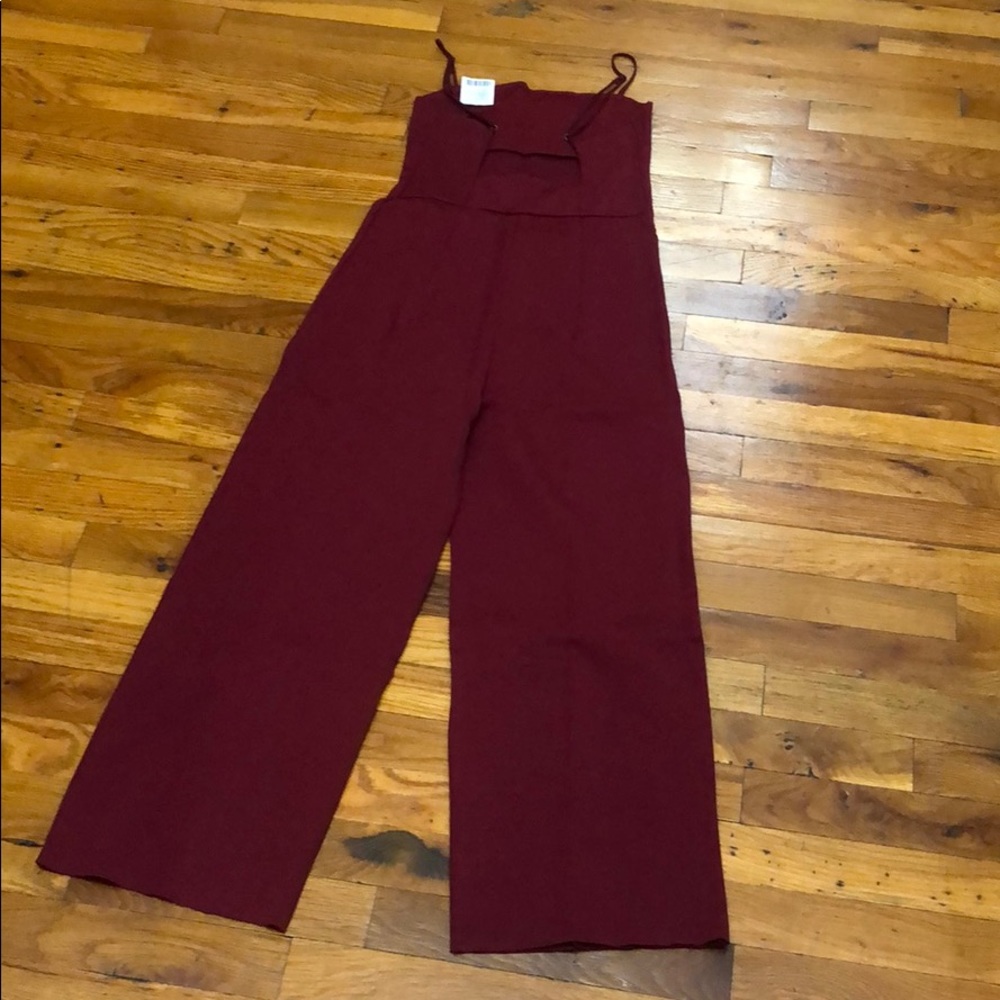 Burgundy Jumpsuit - Picture 4 of 5